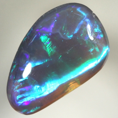 SOLID SEMI BLACK OPAL Bright turquoise rolling flash